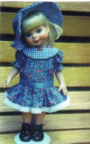 Dress pattern fit doll - dress, 10"